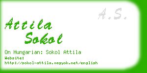attila sokol business card